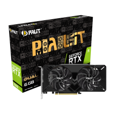 Видеокарта GeForce RTX 2060, Palit, Dual, 6Gb GDDR6, 192-bit (NE62060018J9-1160A)