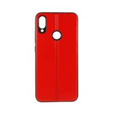 Накладка силиконовая для смартфона Xiaomi Redmi Note 7, Fashion Leather Case Red