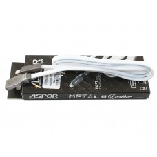 Кабель USB <-> Lightning, Aspor, White, 1м, 2A (A81)