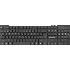 Клавіатура Defender OfficeMate HB-260, Black, плоска конструкція, 1.5 м (45260)