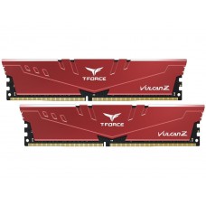 Пам'ять 8Gb x 2 (16Gb Kit) DDR4, 3000 MHz, Team Vulcan Z, Red (TLZRD416G3000HC16CDC01)