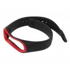 Силиконовый браслет для Mi band 3/4 version 2 (RiM), Black-red