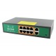 Комутатор Sicso P4810J-4578 8LAN 10/100 Mb POE + 2 порт Ethernet (Uplink) 10/100 Мбіт/сек, БП