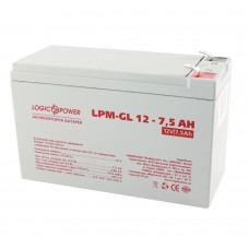 Батарея для ДБЖ 12В 7.5Ач LogicPower, AGM LPM-GL12-7.5AH, ШхДхВ 151x65x100