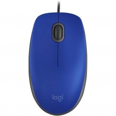 Мышь Logitech M110 Silent, Blue, USB, оптическая, 1000 dpi, 3 кнопки, 1.8 м (910-005488)