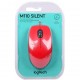 Миша Logitech M110 Silent, Red, USB, оптична, 1000 dpi, 3 кнопки, 1.8 м (910-005489)