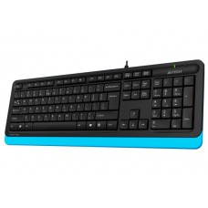 Клавиатура A4tech Fstyler FK10, Sleek MMedia Comfort, USB, Black+Blue, (US+Ukrainian+Russian)