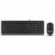 Комплект A4Tech Fstyler Sleek Multimedia Comfort F1010, Black/Grey, клавиатура+мышь, USB