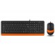 Комплект A4Tech Fstyler Sleek Multimedia Comfort F1010, Black/Orange (F1010-BO)