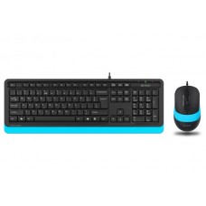Комплект A4Tech Fstyler Sleek Multimedia Comfort F1010, Black/Blue, клавиатура+мышь, USB
