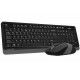 Комплект бездротовий A4tech Fstyler FG1010, Black+Grey, клавіатура+миша