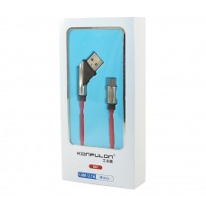 Кабель USB <-> microUSB, Konfulon, Red, 1.2 м, 2.4A (S67)