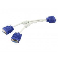 Перехідник Atcom Y-спліттер VGA (male) to 2 VGA (female), довжина кабелю 10 см