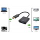 Адаптер DisplayPort (M) - VGA (F), STLab, Black, 15 см (U-997)