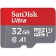 Карта памяти microSDHC, 32Gb, Class10 UHS-I, SanDisk Ultra A1, без адаптера (SDSQUAR-032G-GN6MN)