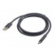 Кабель USB - USB Type-C 1 м Cablexpert Black (CC-USB2-AMCM-1M)