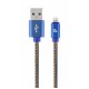 Кабель USB - Lightning 1 м Cablexpert Blue, 2.1А, преміум (CC-USB2J-AMLM-1M-BL)
