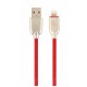 Кабель USB - Lightning 1 м Cablexpert Red, 2.1А, премиум (CC-USB2R-AMLM-1M-R)