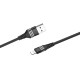 Кабель USB <-> Lightning, Hoco Tricyclic silicone 1.2M, U46, Black