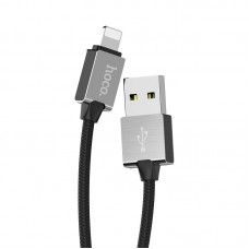 Кабель USB <-> Lightning, Hoco Refined steel, 1.2M, U49, Black