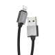 Кабель USB <-> Lightning, Hoco Refined steel, 1.2M, U49, Black