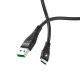 Кабель USB <-> USB Type-C, Hoco 5A Flash cable, Black, 1.2 м (U53)