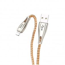 Кабель USB <-> USB Type-C, Hoco Metal armor, Gold, 1.2 м (U56)
