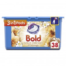 Гель-капсулы для стирки Bold 3in1 Pods Gold Orchid & Moringa, 38 шт