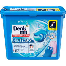 Гель-капсули для прання DenkMit Sensation Fresh 3-in-1, 22 шт