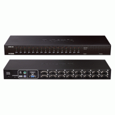 KVM перемикач D-Link KVM-450 16-портовий PS/2-USB