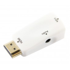 Конвертер HDMI (папа) на VGA (мама) White, CristalBox