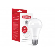 Лампа светодиодная E27, 10W, 4100K, A60, Maxus, 1050 lm, 220V (1-LED-776)
