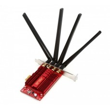 Сетевой адаптер Asus PCE-AC88 802.11a/b/g/n/ac, 4 x R SMA (внешняя), PCI express
