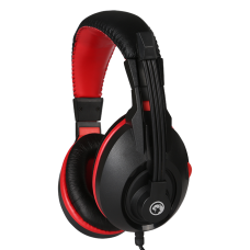 Навушники Marvo H8321P Black-Red, мікрофон, Mini jack (3.5 мм), накладні, кабель 2.00 м