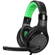 Навушники Marvo H8323 Black-Green, мікрофон, Mini jack (3.5 мм), накладні, кабель 1.80 м
