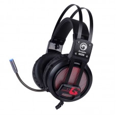 Навушники Marvo HG9028 Black, 7colors-LED, мікрофон, звук 7.1, USB, накладні, кабель 2.20 м