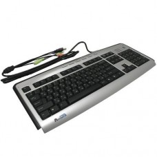 Клавиатура A4tech KL-23MU-R X-slim PS/2 доп.USB и разъём д/наушников, 6 прогр кн  Black-Silver