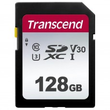 Карта памяти SDXC, 128Gb, Transcend 300S, Сlass10 UHS-I U3 V30 (TS128GSDC300S)