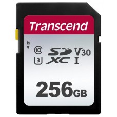 Карта памяти SDXC, 256Gb, Сlass10 UHS-I U3 V30, Transcend 300S (TS256GSDC300S)
