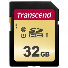 Карта пам'яті SDHC, 32Gb, Сlass10 UHS-I U1, Transcend 500S (TS32GSDC500S)