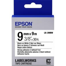 Картридж Epson LK3WBW, Black/White, 9 мм/9 м, стрічка підвищеної адгезії (C53S653007)