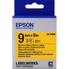 Картридж Epson LK3YBW, Black/Yellow, 9 мм / 9 м, стрічка підвищеної адгезії (C53S653005)