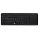 Клавіатура бездротова 2E KT100, Black, з вбудованим тачпадом, USB, до 10 м, 2xAAA (2E-KT100WB)