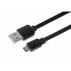Кабель USB <-> USB Type-C, 2E, Black, 1 м (2E-CCTPVC-1MBL)