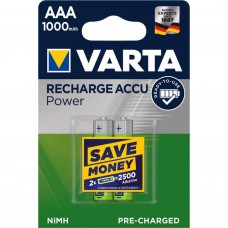 Аккумулятор AAA, 1000 mAh, Varta Rechargeable Accu, 2 шт, 1.2V, Blister (05703301402)