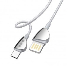 Кабель USB <-> USB Type-C, Hoco Simpel, Silver, 1.2 м (U62)