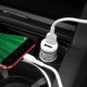 Автомобильное зарядное устройство Hoco Staunch, White, 2xUSB, 2.4A + cable Micro USB (Z27)