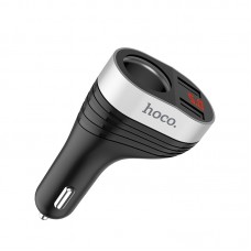 Автомобильное зарядное устройство Hoco Cigarette lighter, Black, 2xUSB, 3.1A (Z29)