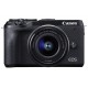Зеркальный фотоаппарат Canon EOS M6 Mark II + 15-45 IS STM + EVF Kit Black (3611C053)