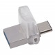 USB 3.1 / Type-C Flash Drive 128Gb Kingston DataTraveler microDuo 3C, Silver (DTDUO3C/128GB)